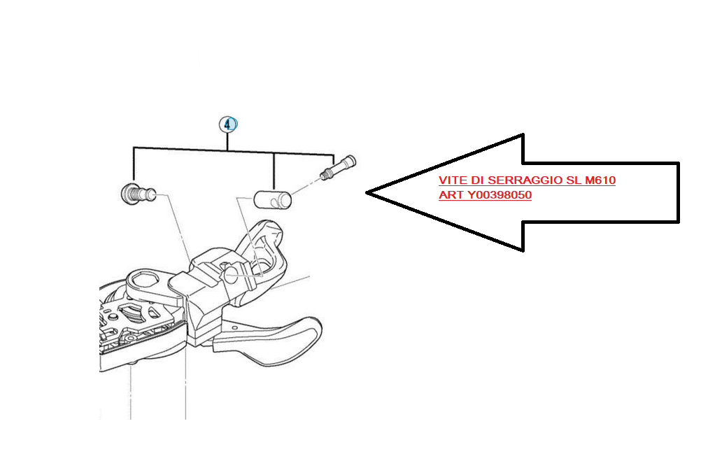 SHIMANO RICAMBIO VITE FISSAGGIO FRENO SL-M610-I