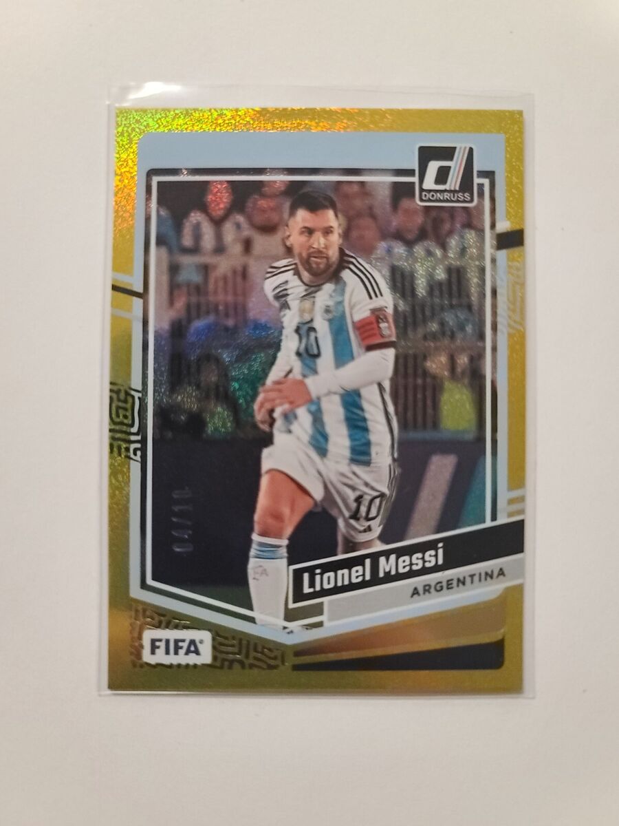 2023-24 Donruss Soccer Lionel Messi #1 Gold Parallel 4/10 2023-24 Donruss Soccer Lionel Messi #1 Gold Parallel 4/10