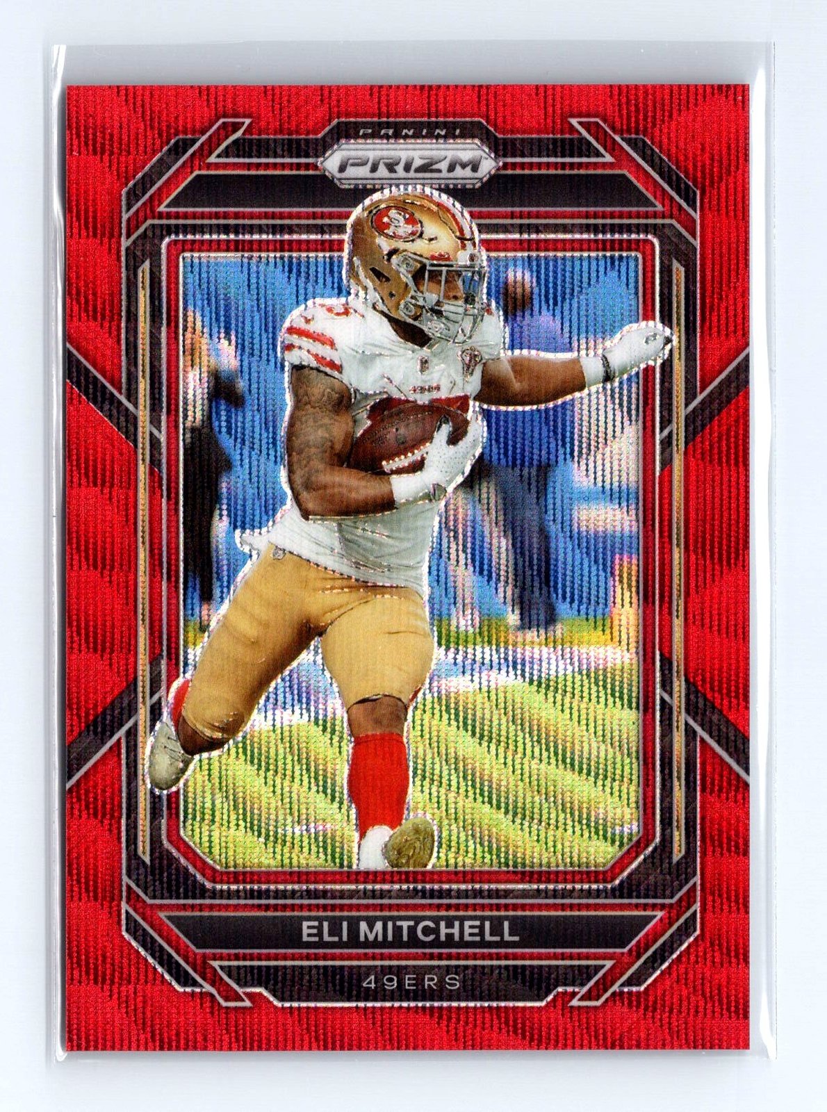 2022 Panini Prizm Eli Mitchell #264 Red Wave /149 San Francisco 49ers