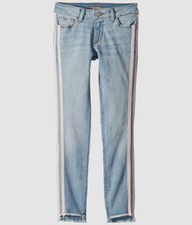  220 DL1961 Girl's Kids Blue Stretch Stripe Jeans Denim Skinny Fit Pants Size 16