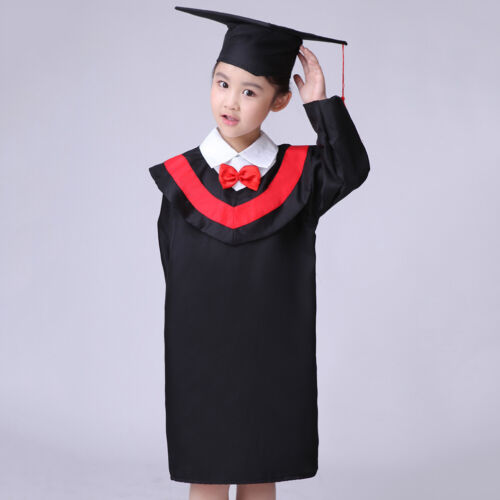 100-160cm Kids Graduation Gown Cap Doctoral Cap and Gown for Children