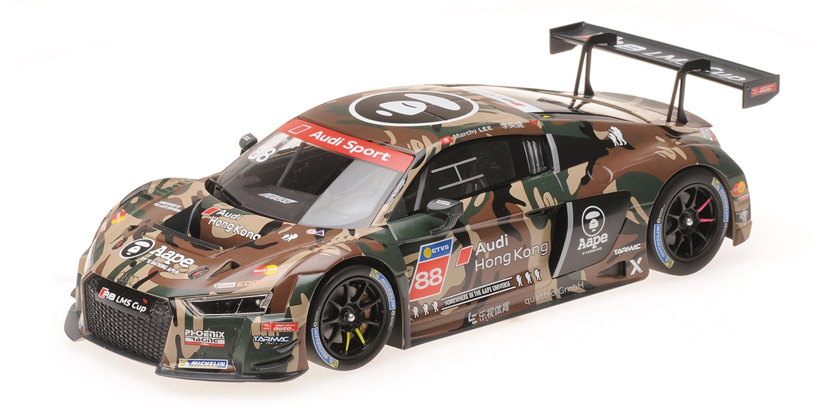 AUDI R8 LMS AAPE Hong Kong M.lee Cup Taiwan 2016 Minichamps 1/18 for