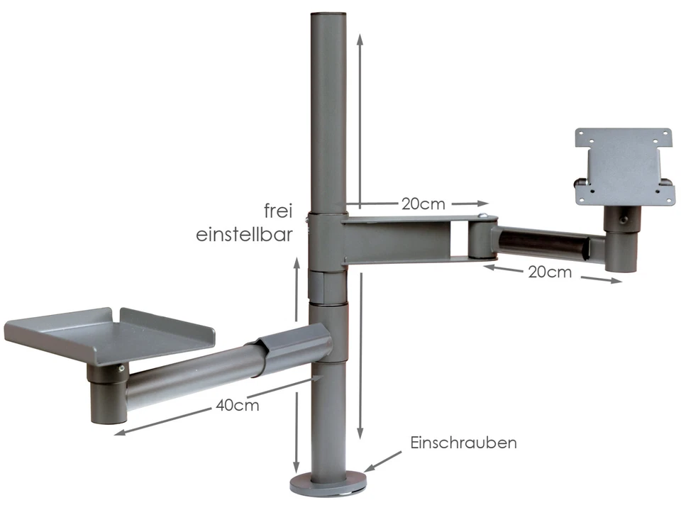SPACE POLE CONRAD001-05 SP2-450mm VESA 100 MONITORARM SCHWENKARM F DRUCKER M945 - Bild 4 von 4
