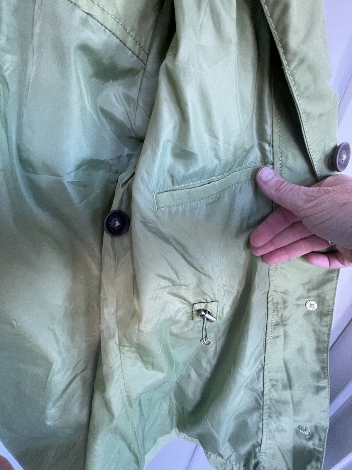 Eddie Bauer button up green Spring Jacket Size M … - image 7