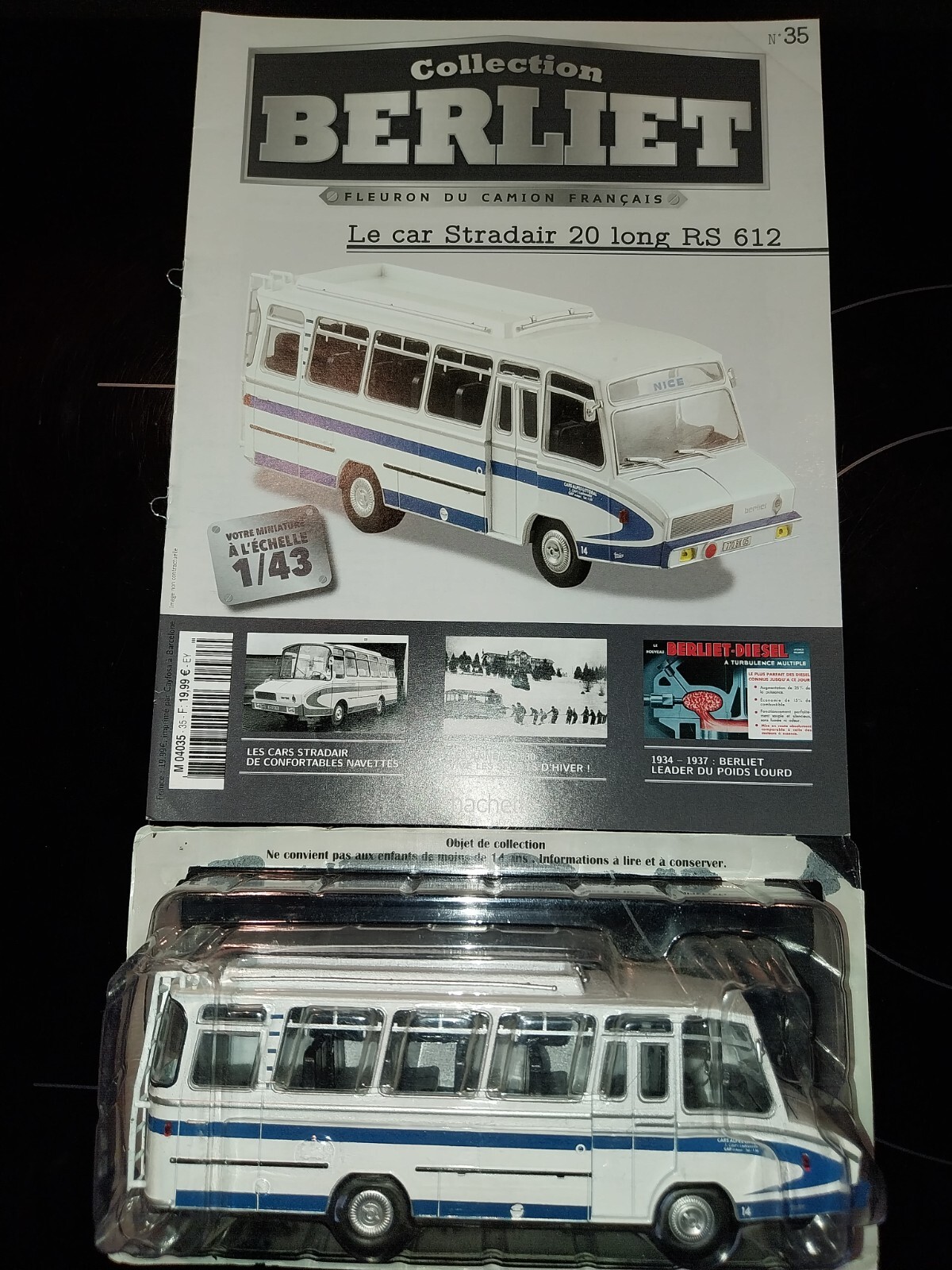 Autobus Berliet 1/43 miniature de collection pour passionné d'histoire urbaine