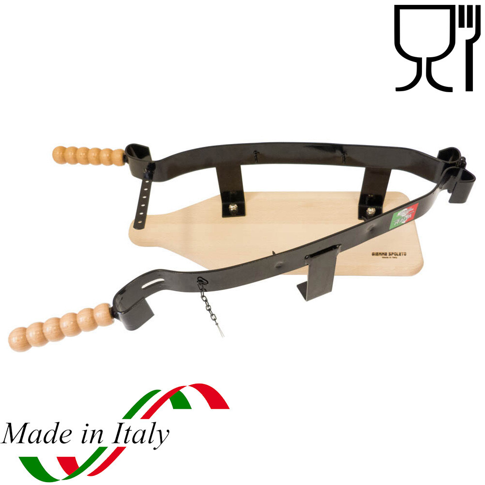Supporto Prosciutto in Ferro e Legno di Noce | Design Rustico Elegante