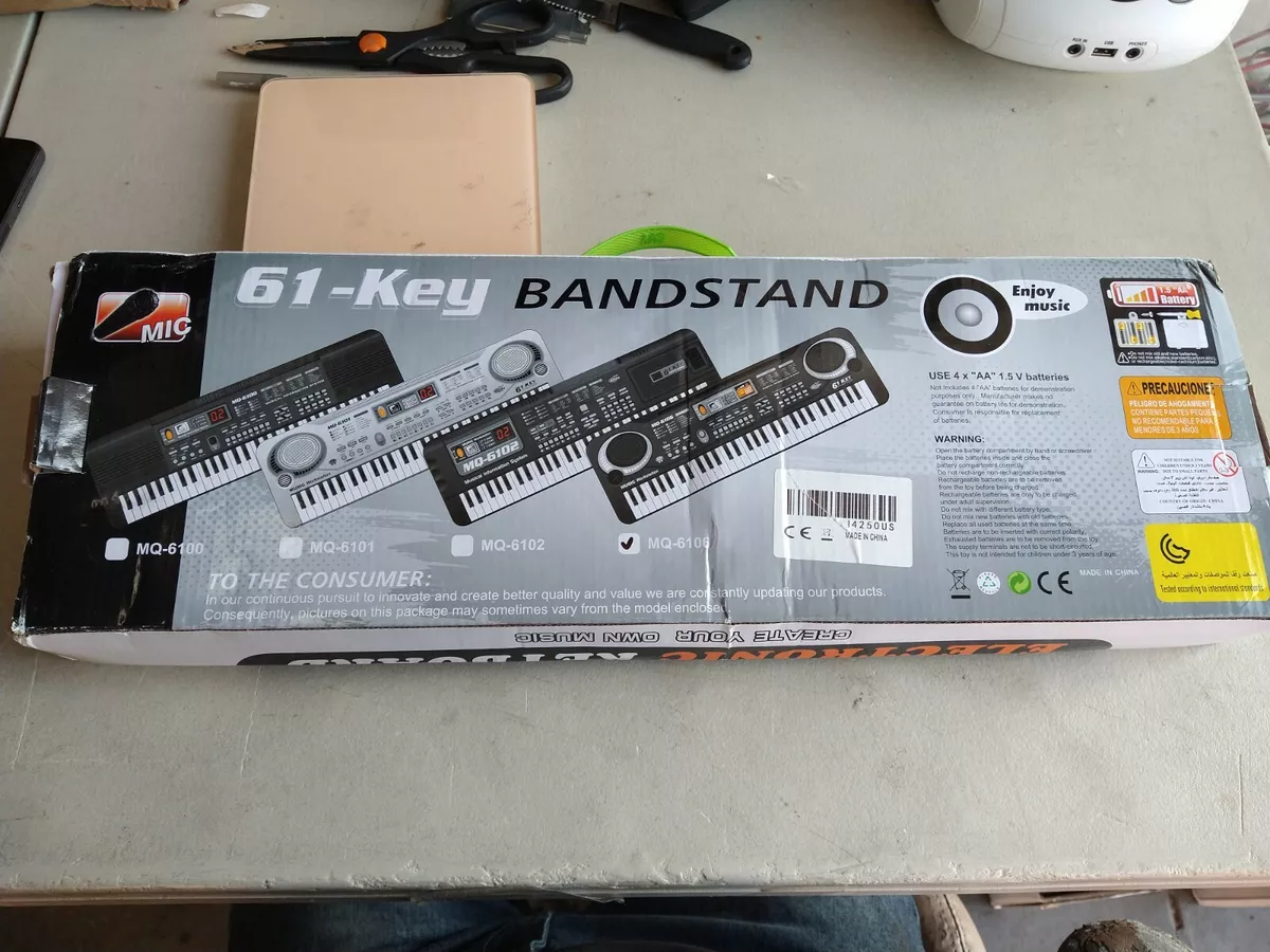 61 Key Bandstand Electronic Toy Keyboard With Microphone Model MQ