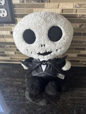 Disney Baby Jack Skellington 12  Plush Black White Crinkle Feet 2023 Cuteeze