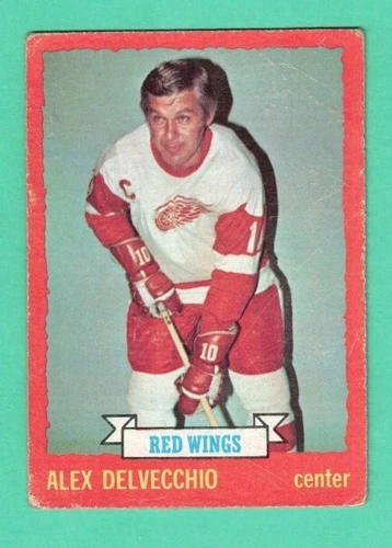 (1) ALEX DELVECCHIO  1973-74 O-PEE-CHEE # 1 RED WINGS GOOD CARD (H8835)