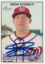 DREW STOREN SIGNED AUTO'D 2016 TOPPS HERITAGE CARD #379 WASHINGTON NATIONALS