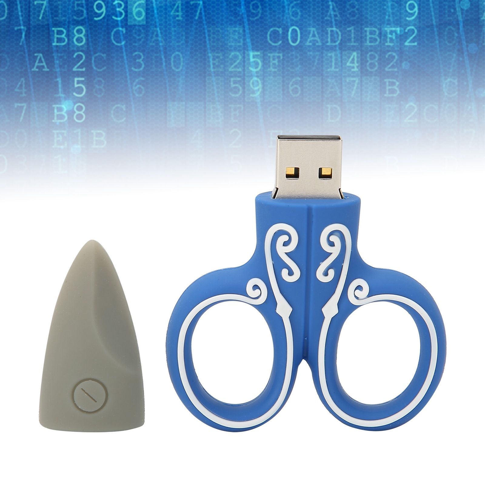 USB Flash Drive Cartoon Scissors U Disk Plugin Portable Data Sto ❥-image