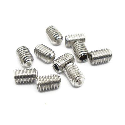 M4 x 6mm, Socket Set Screws Cup Point, A2 304 18-8, Stainless Steel