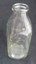 Vintage Unbranded 1 Qt Clear Glass Milk Jar