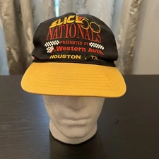 NHRA Slick 50 Nationals 1995 Houston Western Auto Snap Back Hat Vintage