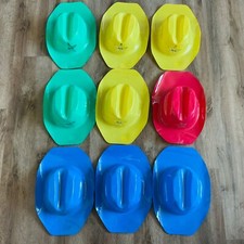 9 PC Plastic Sheriff Badge Hats Western Cowboy Birthday Party Hat Bag Favors