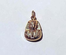 Unusual 9 Carat 9k Yellow Gold Tutankhamun Pharoah Pendant 1 Gram NEW