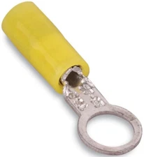 Sta-Kon RZ22-10, 26 to 22 AWG, #10 Stud, 6Yellow, Copper, Ring Terminal, 1 pc