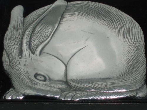 Vintage ARTHUR COURT 1988 BUNNY RABBIT Cheese Plate with 2 Spreaders NIB - Imagen 2 de 6