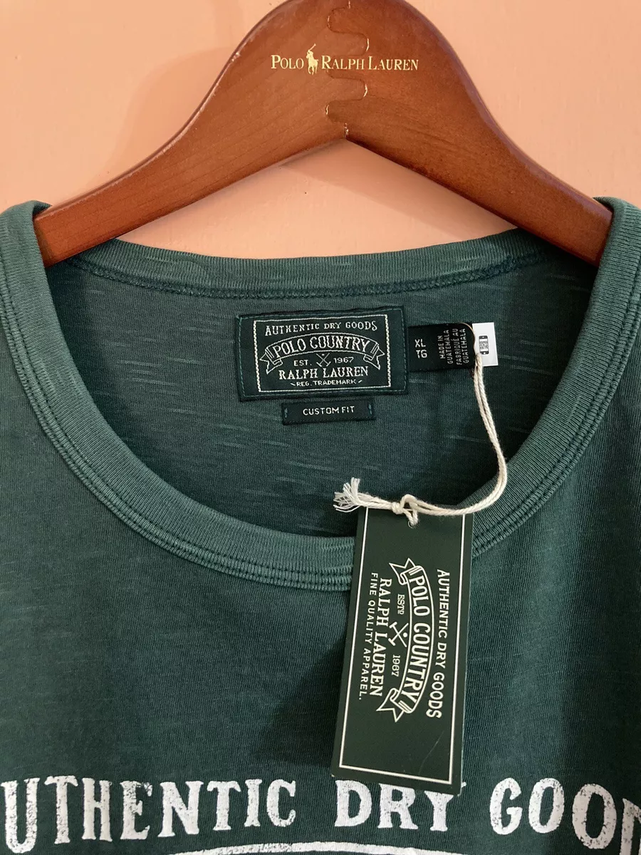 Ralph Lauren Polo Country Original Graphic Green T Shirt XL Dry Goods Sportsman