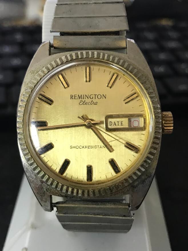 Remington Electra #23 36mm Gold Dial Manual Winding Men's Watch, RUN (#1668)