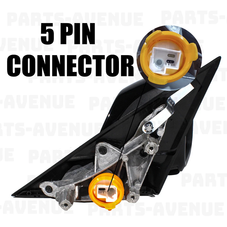 Espelho lateral direito 5 pinos preto passageiro para BMW F35 2010-18 dobra elétrica aquecida - Imagem 4 de 4