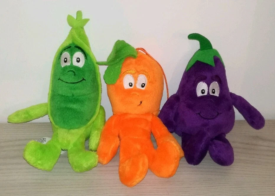 3 VITAMINS EGGPLANT CARROT PEEL Plush Coop VitaMini Puppets Plush Toys