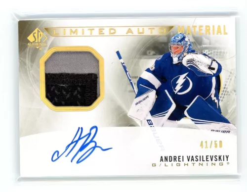 2020-21 SP AUTHENTIC LIMITED AUTO MATERIAL PATCH /50 ANDREI VASILEVSKIY - BOLTS
