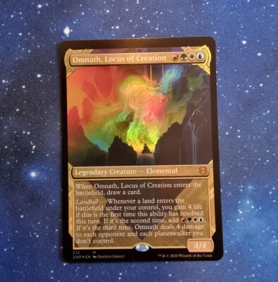 MTG - Omnath, Locus of Creation - Zendikar Rising - FOIL SHOWCASE ART - NM