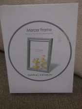 MERCER FRAME FITS 5 IN X 7 IN PHOTO SWING DESIGN WOOD SILVER COLOR NEW IN BOX
