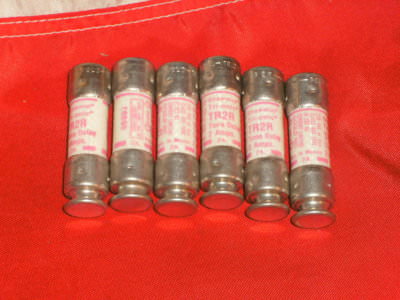GOULD SHAWMUT TR2R TRI-ONIC RK5 TIME DELAY FUSE 2A 250V - LOT OF 6