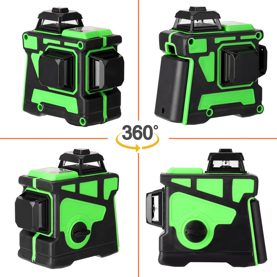 3D 12 Lines Rotary Laser Level Green Cross Line Laser Self Leveling 30m O1Y7 - Image 3 of 4