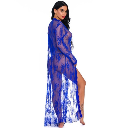 Women Sexy Lace Robe Lingerie Bridal Lace Babydoll Lingerie Sheer Wedding Gown - Picture 31 of 31