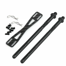 Alloy Carbon Rear Body Post Mount W/ Clip For Axial SCX10II 90046 RC Crawler US