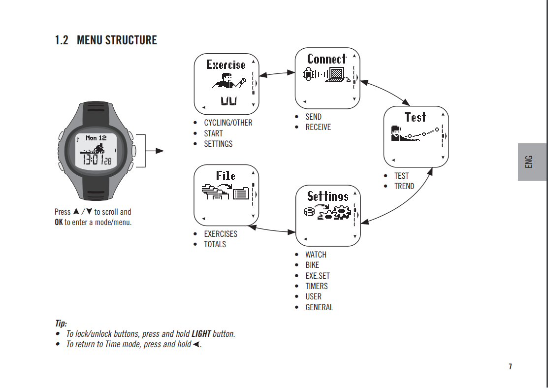 Montre Polar CS300 Run Cycle Multisport - Occasion, Fonctionne Bien, Capteur De Fréquence Cardiaque