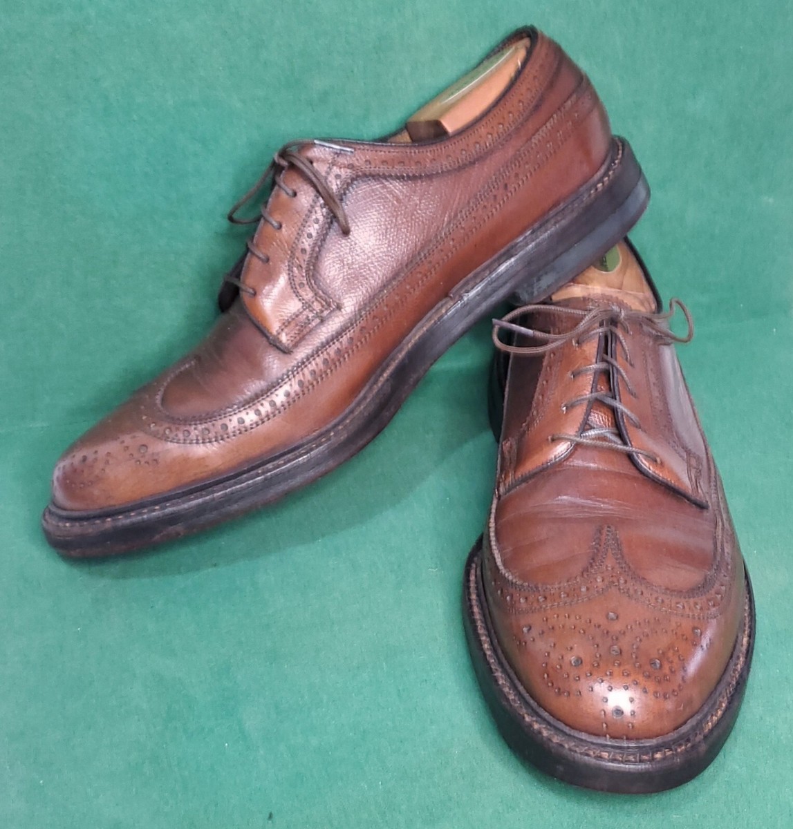 Florsheim Imperial MENS SHOES VTG OXFORD WINGTIP 9 D#93602 Kenmoor