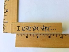 Printworks Rubber Stamps - I Love You Very ..DD1298 - NEW