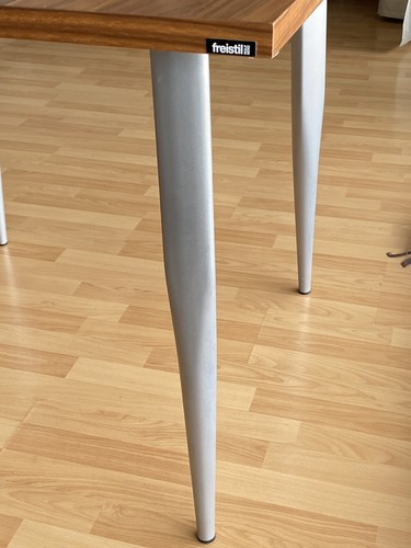 Tisch ROLF BENZ freistil Quadrat 92x92cm Holzplatte & Stahlfüsse TOP wie NEU - Bild 7 von 7