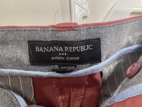 Banana Republic Aiden Chino Pants Men’s 33 X 30 Salmon Pink - Picture 5 of 12