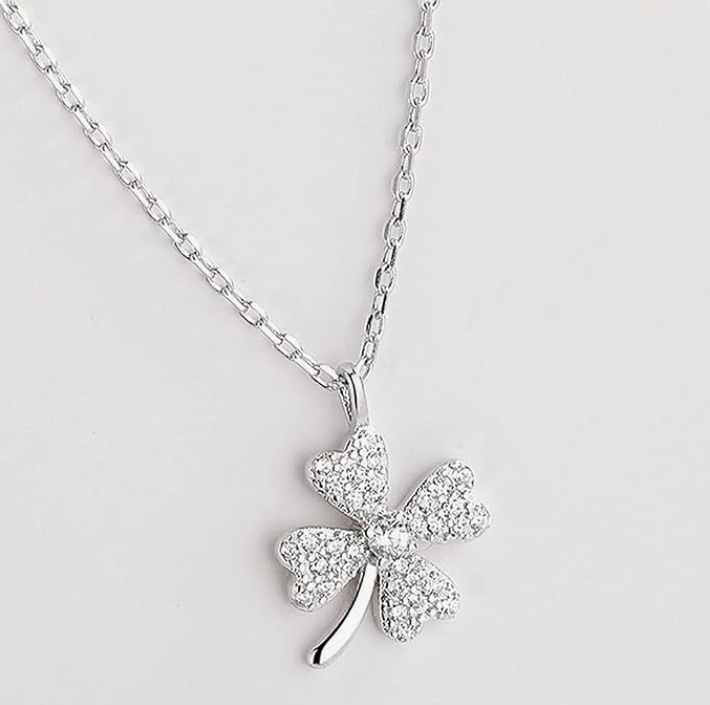 S925 Sterling Silver Four-Leaf Clover Necklace for Women - Elegant Gift Idea-image