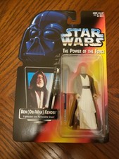 MOC Star Wars Power of the Force Ben Kenobi Red Card Action Figure Short Saber