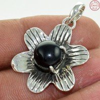 Solid 925 Sterling Silver Black Onyx Jewelry Pendant 1.25 Ag785 Solid 925 Sterling Silver Black Onyx Jewelry Pendant 1.25 Ag785