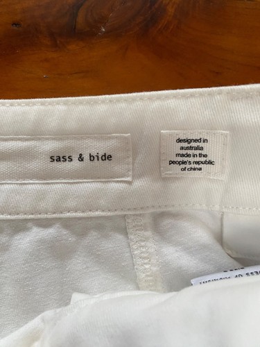 SASS & BIDE OFF WHITE DREAM TEAM CARGO PANTS SZ 8 BNWT RRP $298 - Picture 6 of 8