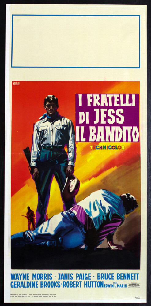 Locandina originale film I fratelli di Jess il bandito (1950) - Regia di Edwin L. Marin