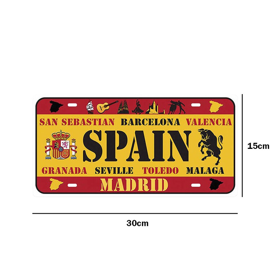 National Flag Retro Metal Plate Tin Sign Plaque Poster for Bar Club