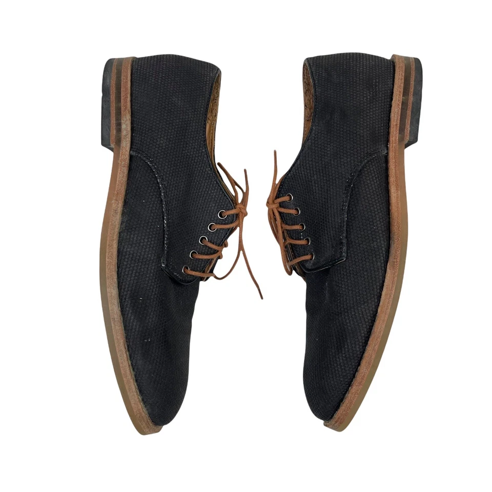 H London by Hudson woven Oxfords black mens sz 41 US 8 Lace Up - Изображение 3 из 4