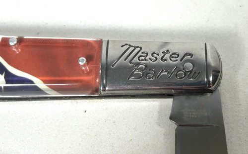 NEW VINTAGE MASTER BARLOW FOLDER FOLDING SOUTHERN PATRIOTIC 9" POCKET KNIFE NOS - Picture 6 of 8
