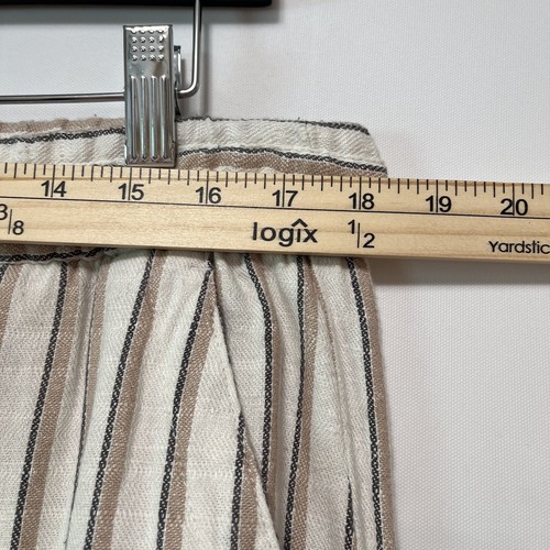 OLD NAVY Linen Blend Wide Leg Pants Women's Size L Grey Multi Stripe Beach BOHO - Picture 16 of 18