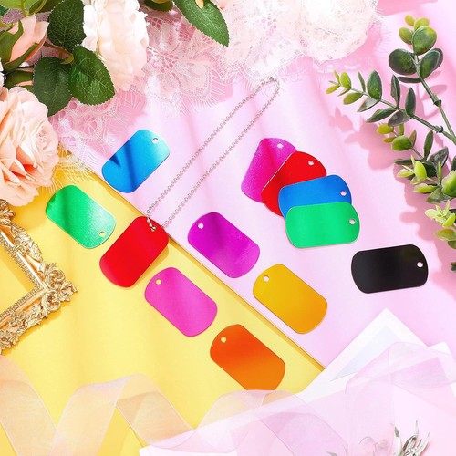 Etiquetas para perros en blanco de aluminio anodizado de calidad superior (tamaño grande 2,00 pulgadas X 1,15 pulgadas, - Imagen 8 de 11