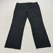 Theory Womens Pants Wide Leg Cropped Black Made In USA Business Preppy Size 12