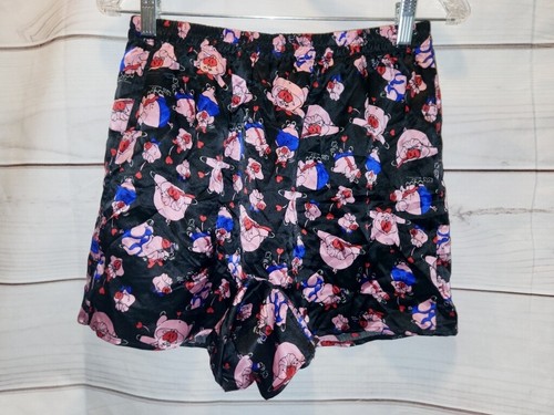VTG L 36/38 Andaloro Silk Boxers Shorts Sexy Bikini Pigs Pink Red Blue Button - Picture 11 of 12